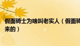 假面骑士为啥叫老实人（假面骑士buid老实人这个梗是怎么来的）