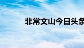 非常文山今日头条（非常文山）