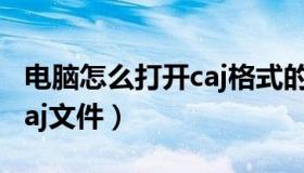 电脑怎么打开caj格式的文章（电脑怎么打开caj文件）