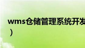 wms仓储管理系统开发（wms仓储管理系统）