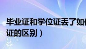 毕业证和学位证丢了如何查询（毕业证和学位证的区别）