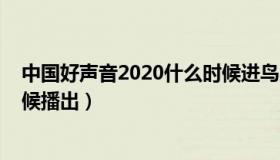 中国好声音2020什么时候进鸟巢（中国好声音2020什么时候播出）