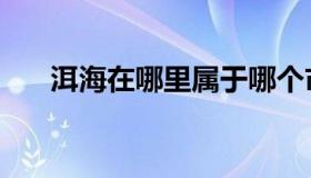 洱海在哪里属于哪个市（洱海在哪里）