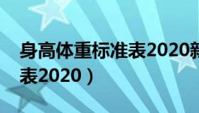 身高体重标准表2020新生儿（身高体重标准表2020）