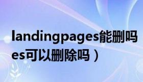 landingpages能删吗（sns ad landingpages可以删除吗）