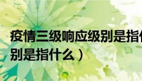 疫情三级响应级别是指什么（疫情三级响应级别是指什么）