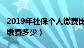 2019年社保个人缴费比例（2019年社保个人缴费多少）