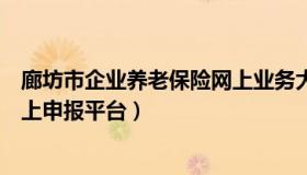 廊坊市企业养老保险网上业务大厅（廊坊市企业养老保险网上申报平台）