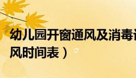 幼儿园开窗通风及消毒记录表（幼儿园开窗通风时间表）