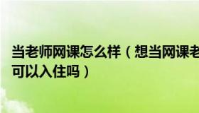 当老师网课怎么样（想当网课老师 有比较好的在线教学平台可以入住吗）