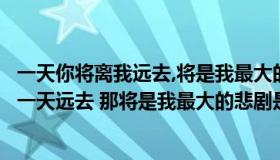 一天你将离我远去,将是我最大的悲剧是什么歌曲歌词（一天一天远去 那将是我最大的悲剧是什么歌名）