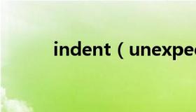 indent（unexpected indent）