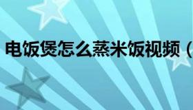 电饭煲怎么蒸米饭视频（电饭煲怎么蒸米饭）