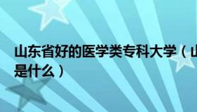 山东省好的医学类专科大学（山东省内医学类专科大学排名是什么）