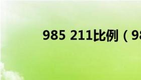 985 211比例（985 211取消）