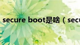 secure boot是啥（secure boot什么意思）