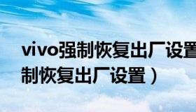 vivo强制恢复出厂设置的原始密码（vivo强制恢复出厂设置）