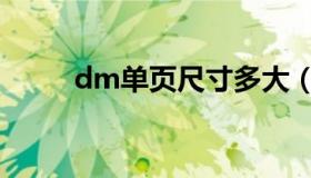 dm单页尺寸多大（dm单页尺寸）