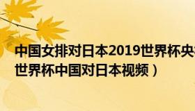 中国女排对日本2019世界杯央视网视频回放（2019年女排世界杯中国对日本视频）