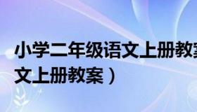 小学二年级语文上册教案全集（小学二年级语文上册教案）