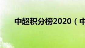 中超积分榜2020（中超积分榜2020）