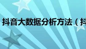 抖音大数据分析方法（抖音大数据分析平台）