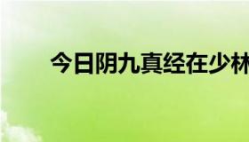 今日阴九真经在少林一次能修几次？