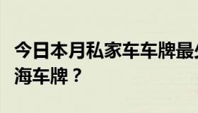 今日本月私家车车牌最少多少？你拍了几个上海车牌？