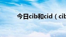 今日cib和cid（cib和cid的区别）