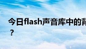 今日flash声音库中的背景音乐有版权问题吗？