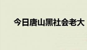 今日唐山黑社会老大，你知道什么吗？