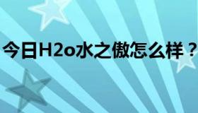 今日H2o水之傲怎么样？H2o水之傲好用吗？