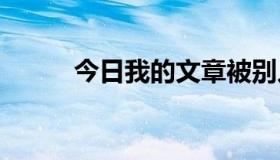 今日我的文章被别人发表在网上。