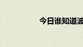 今日谁知道波波三国？