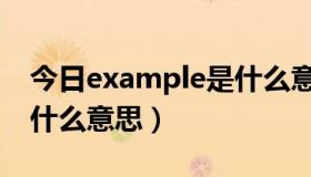 今日example是什么意思中文（example是什么意思）