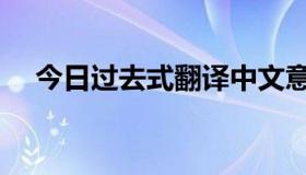 今日过去式翻译中文意思（过去式翻译）