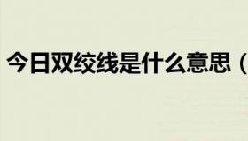 今日双绞线是什么意思（双绞线是什么意思）