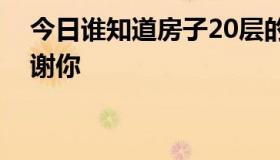 今日谁知道房子20层的滞尘层是哪一层？谢谢你|