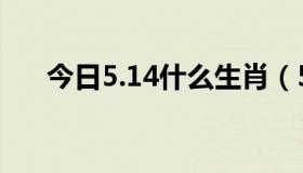 今日5.14什么生肖（5.14什么情人节）