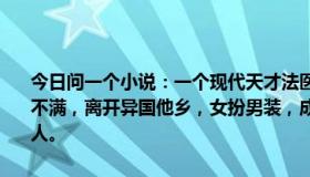 今日问一个小说：一个现代天才法医穿越异世界做公主，却因为对婚姻不满，离开异国他乡，女扮男装，成为历史上第一个做小三和小腹的女人。