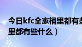 今日kfc全家桶里都有些什么菜（KFC全家桶里都有些什么）