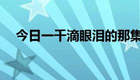 今日一千滴眼泪的那集叫什么名字[歌名]