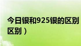 今日银和925银的区别（925银和泰银有什么区别）