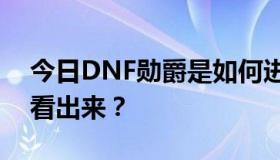 今日DNF勋爵是如何进入塔内的？我怎么没看出来？