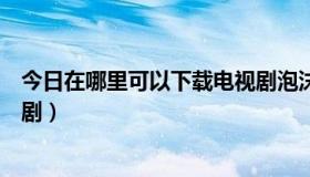 今日在哪里可以下载电视剧泡沫之夏（在哪里可以下载电视剧）