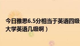 今日雅思6.5分相当于英语四级多少分（雅思英语6.5分等于大学英语几级啊）