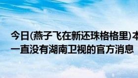 今日(燕子飞在新还珠格格里)本来是今年夏天播出的，但是一直没有湖南卫视的官方消息！谁能告诉我？