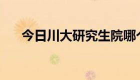 今日川大研究生院哪个专业排名第一？