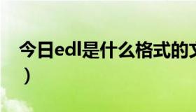 今日edl是什么格式的文件（EDL是什么格式）