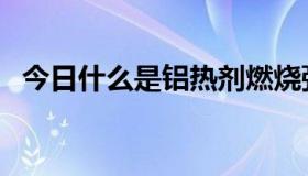 今日什么是铝热剂燃烧弹（什么是铝热剂）